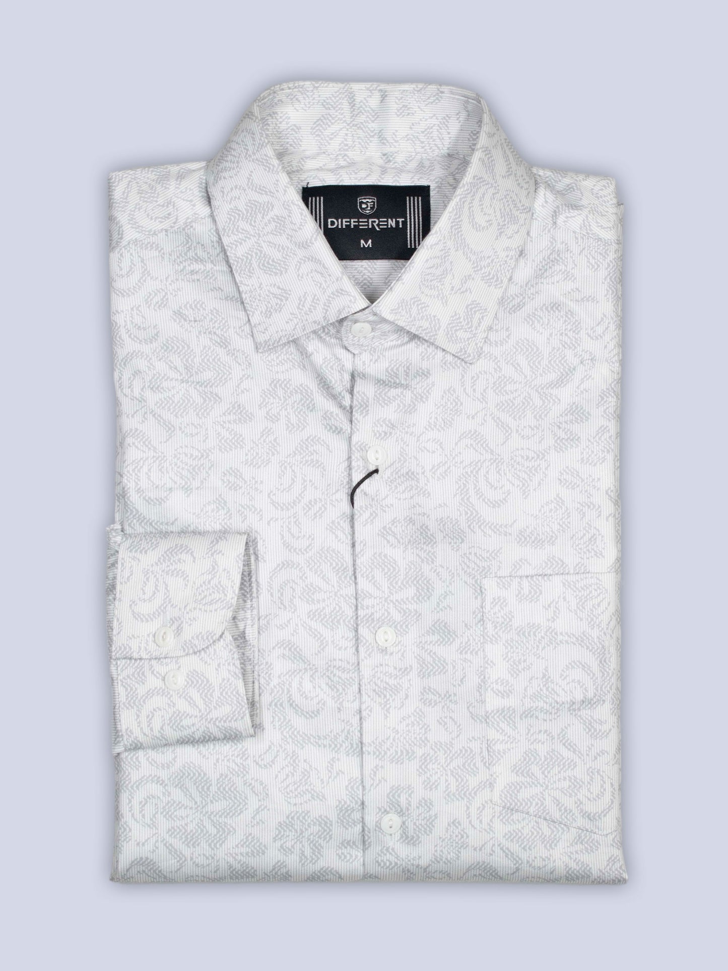 ARAMUN Subtle Textured Cotton Shirt – Off White Elegance