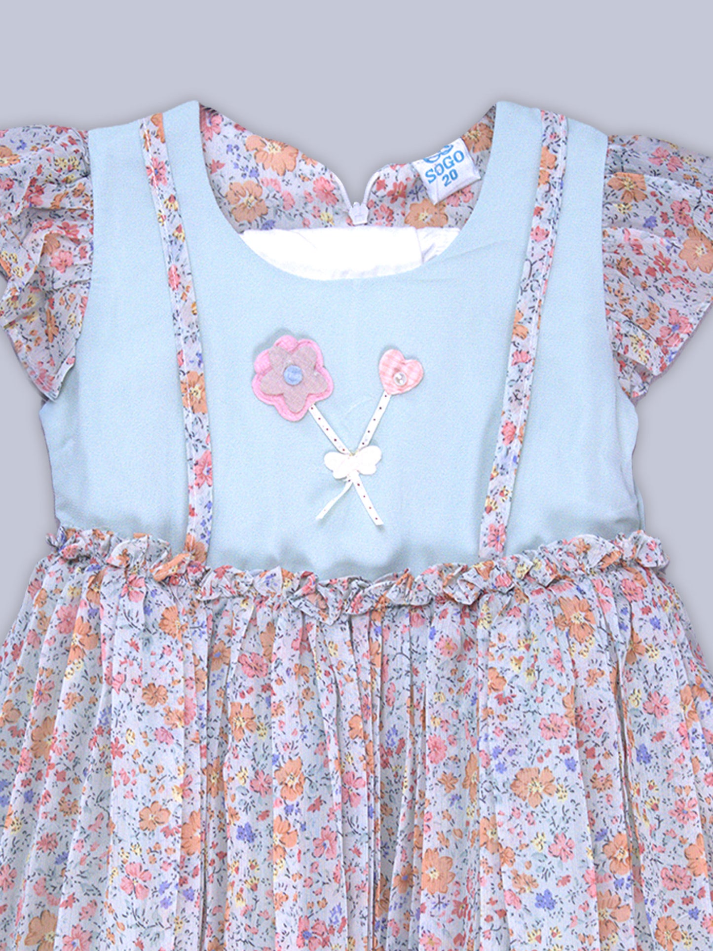 ARAMUN Baby Girls Sky Bloom Floral Party Dress