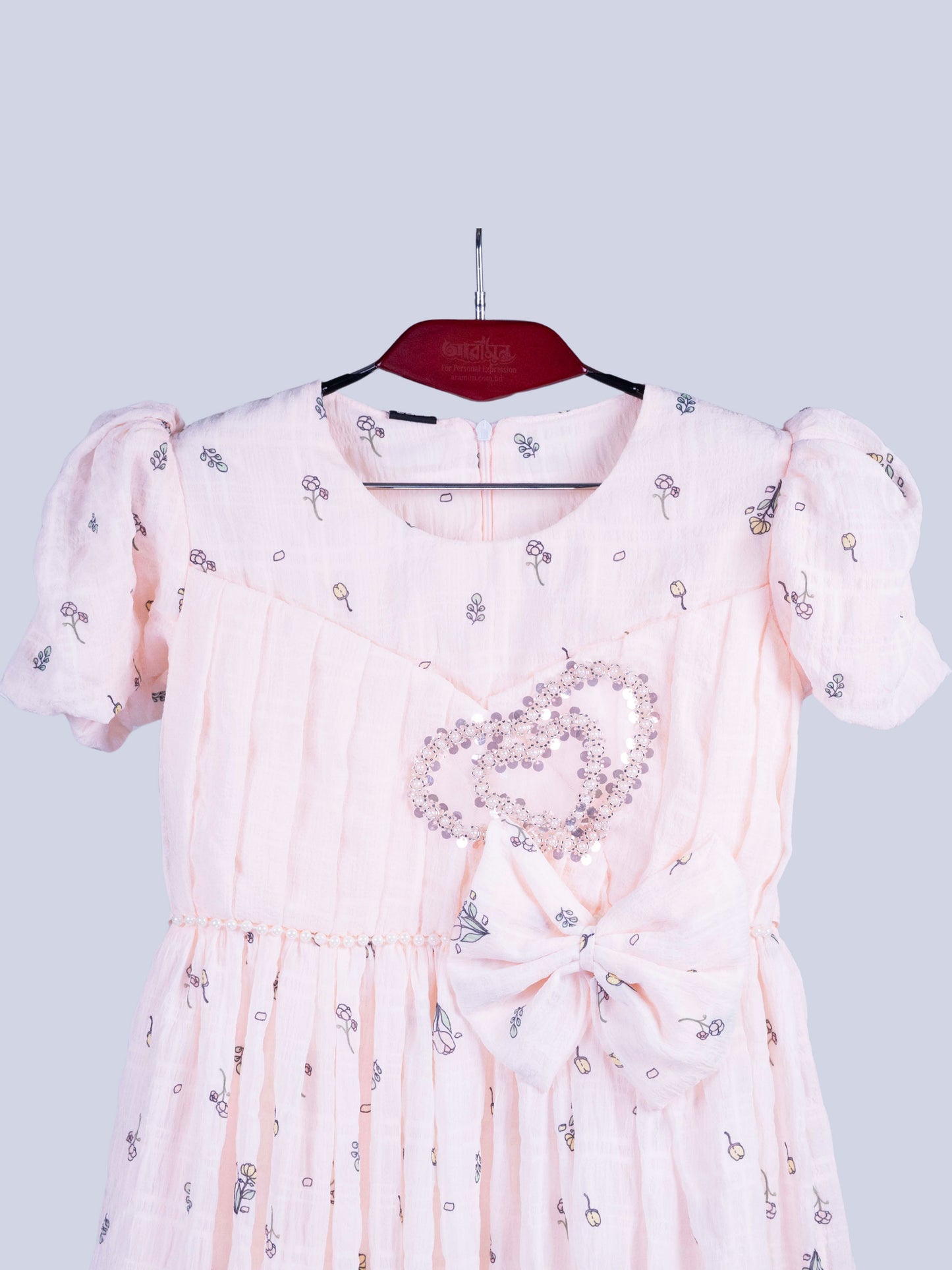 ARAMUN Girls Soft Blush Pink Elegant Party Dress