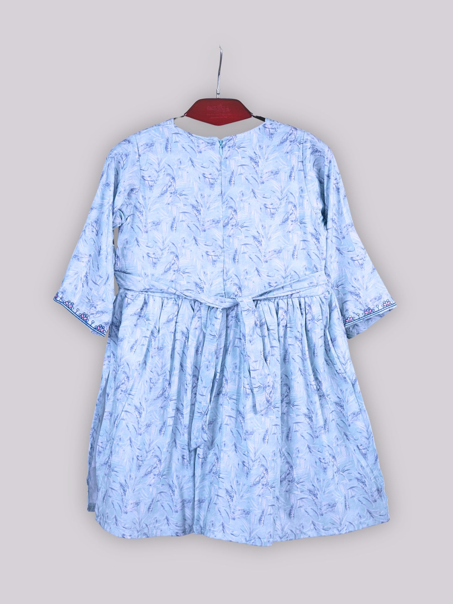 ARAMUN Girls Sky Blue Embroidered Co-Ord Set