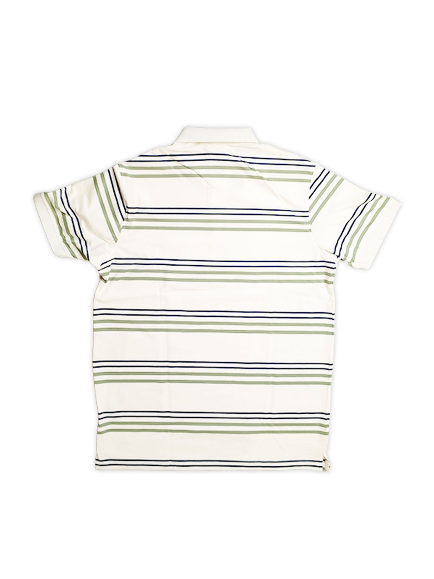 ARAMUN Classic Striped Polo Shirt – Ivory Olive Navy