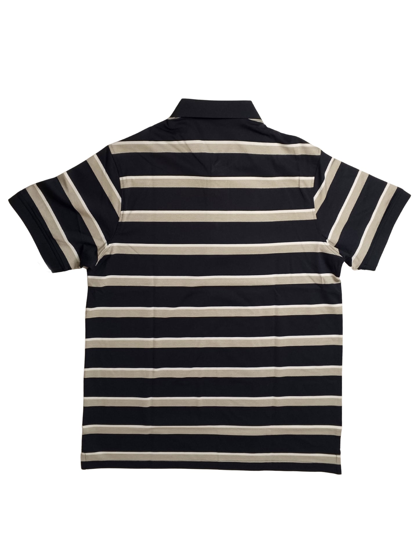 ARAMUN Premium Striped Polo Shirt – Black Beige White