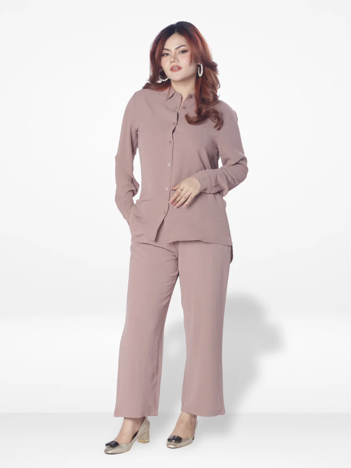 Women Solid Color Co-Ord Set| Long Sleeve|
