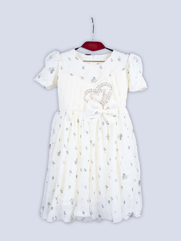 ARAMUN Girls Soft Ivory Elegant Party Dress