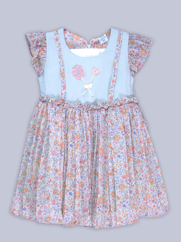 ARAMUN Baby Girls Sky Bloom Floral Party Dress
