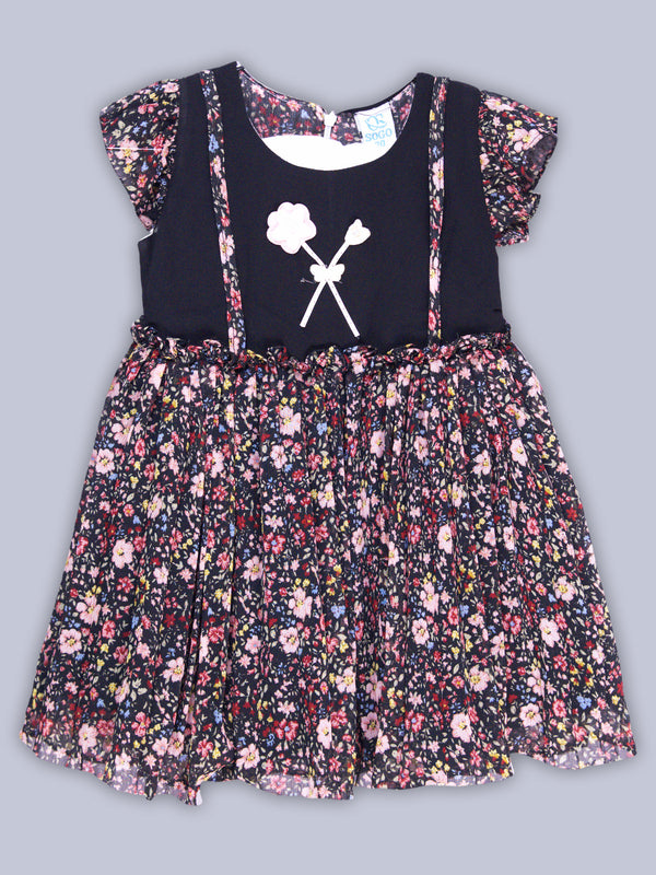 ARAMUN Baby Girls Floral Charm Soft Georgette Party Dress