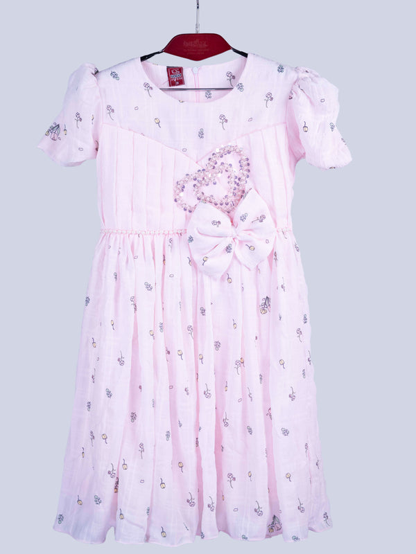 ARAMUN Girls Soft Pink Elegant Party Dress