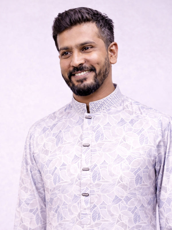 light muted lavender Premium 100% Cotton Panjabi