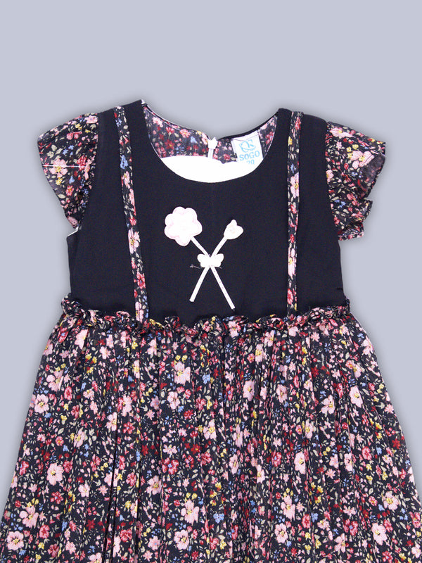 ARAMUN Baby Girls Floral Charm Soft Georgette Party Dress