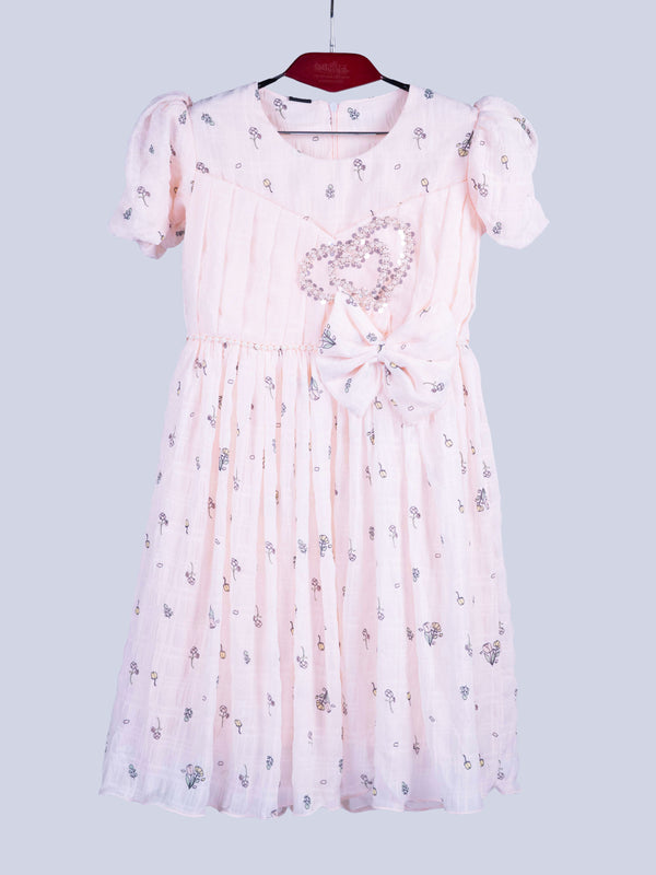 ARAMUN Girls Soft Blush Pink Elegant Party Dress