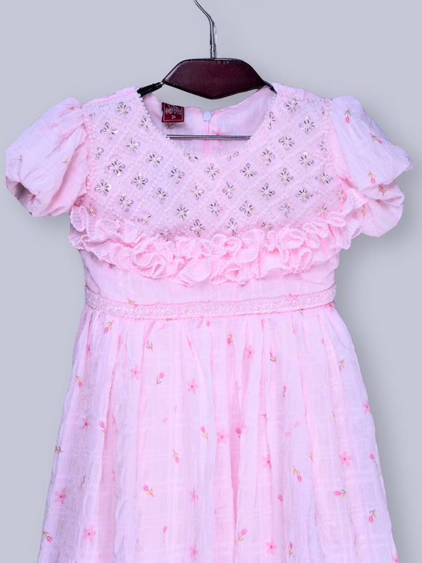 ARAMUN Girls Elegant Soft Georgette Party Dress