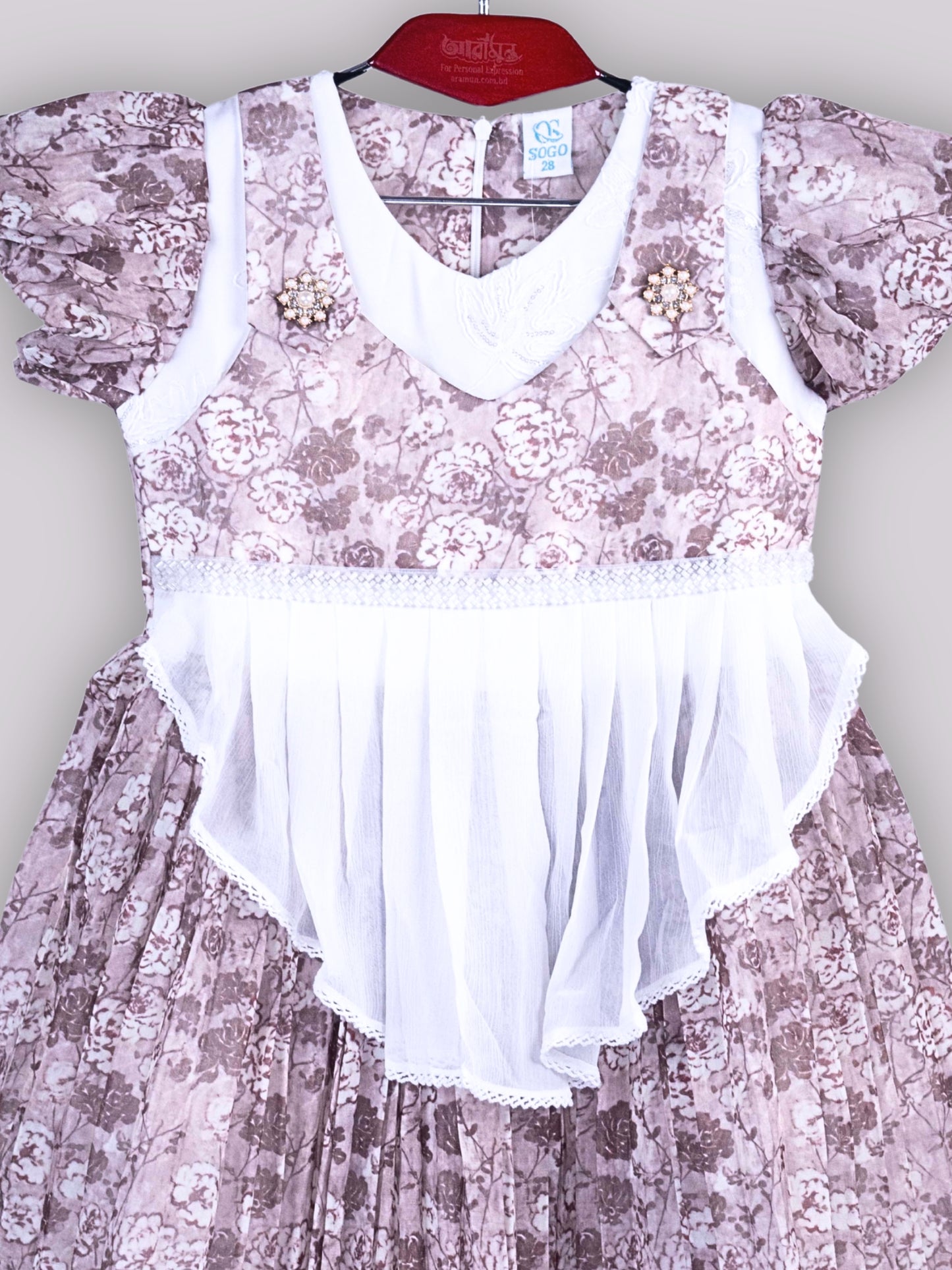 ARAMUN Girls Elegant Floral Party Dress