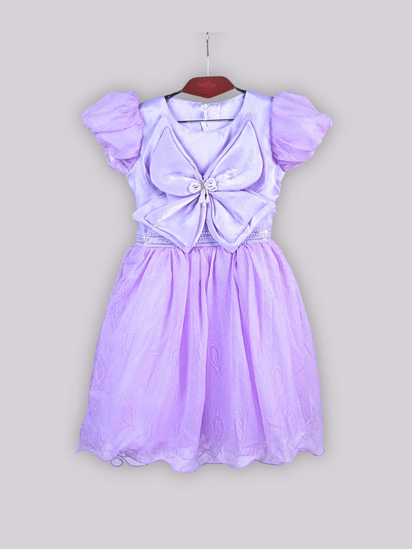 ARAMUN Baby Girls Elegant Bow Design Georgette Party Dress